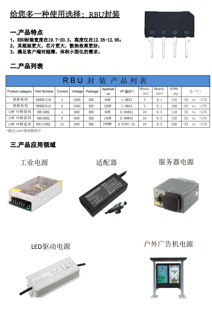 高功率，低能耗，探索沃尔德实业RBU1506L低压降整流桥的优势特性-充电头网