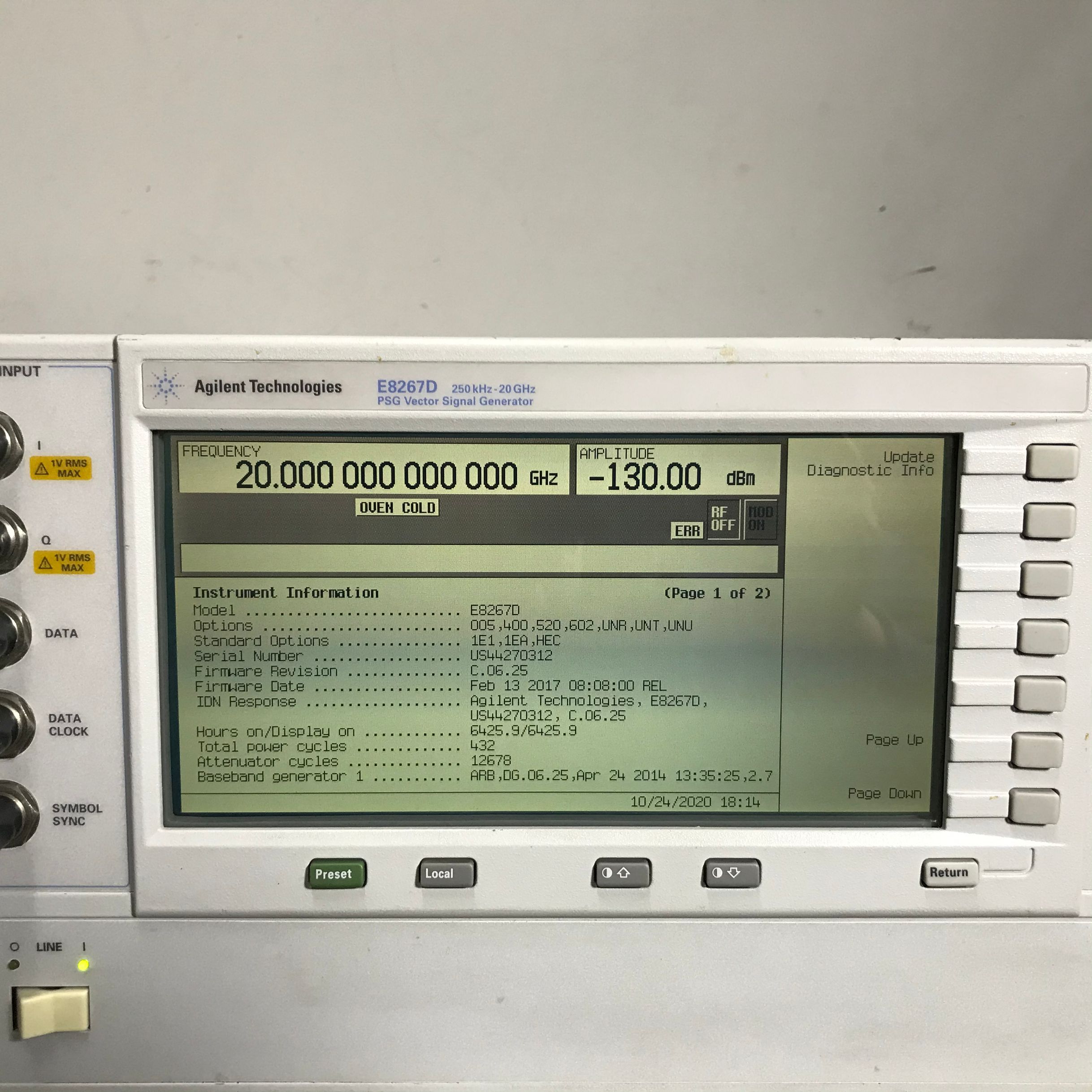 出售二手Agilent E8257C 微波信号发生器
