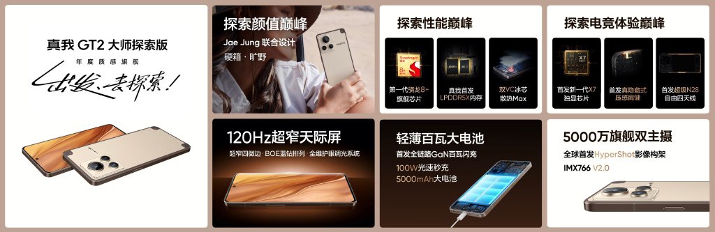 3499 元起,骁龙 8 + 旗舰 realme 真我 GT2 大师探索版发布:首发 LPDDR5X 内存等五大技术