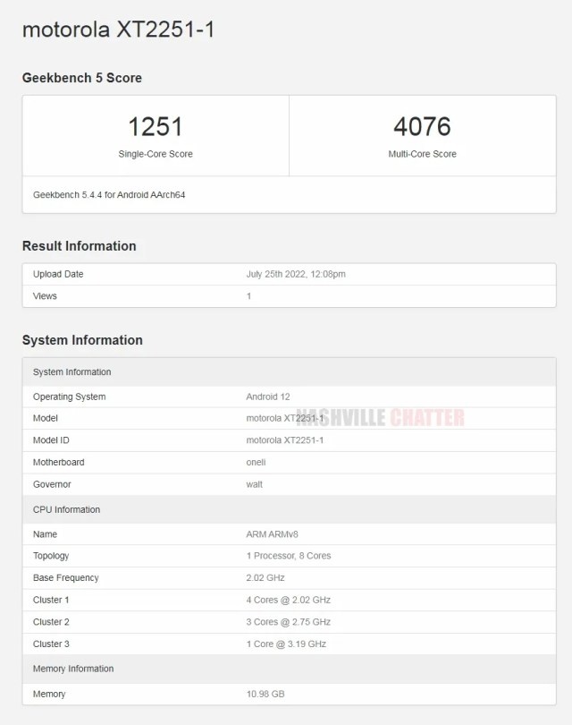moto X30 Pro / razr 2022 现身 Geekbench:高通骁龙 8+Gen1 处理器,12GB 内存 Moto Razr 2022