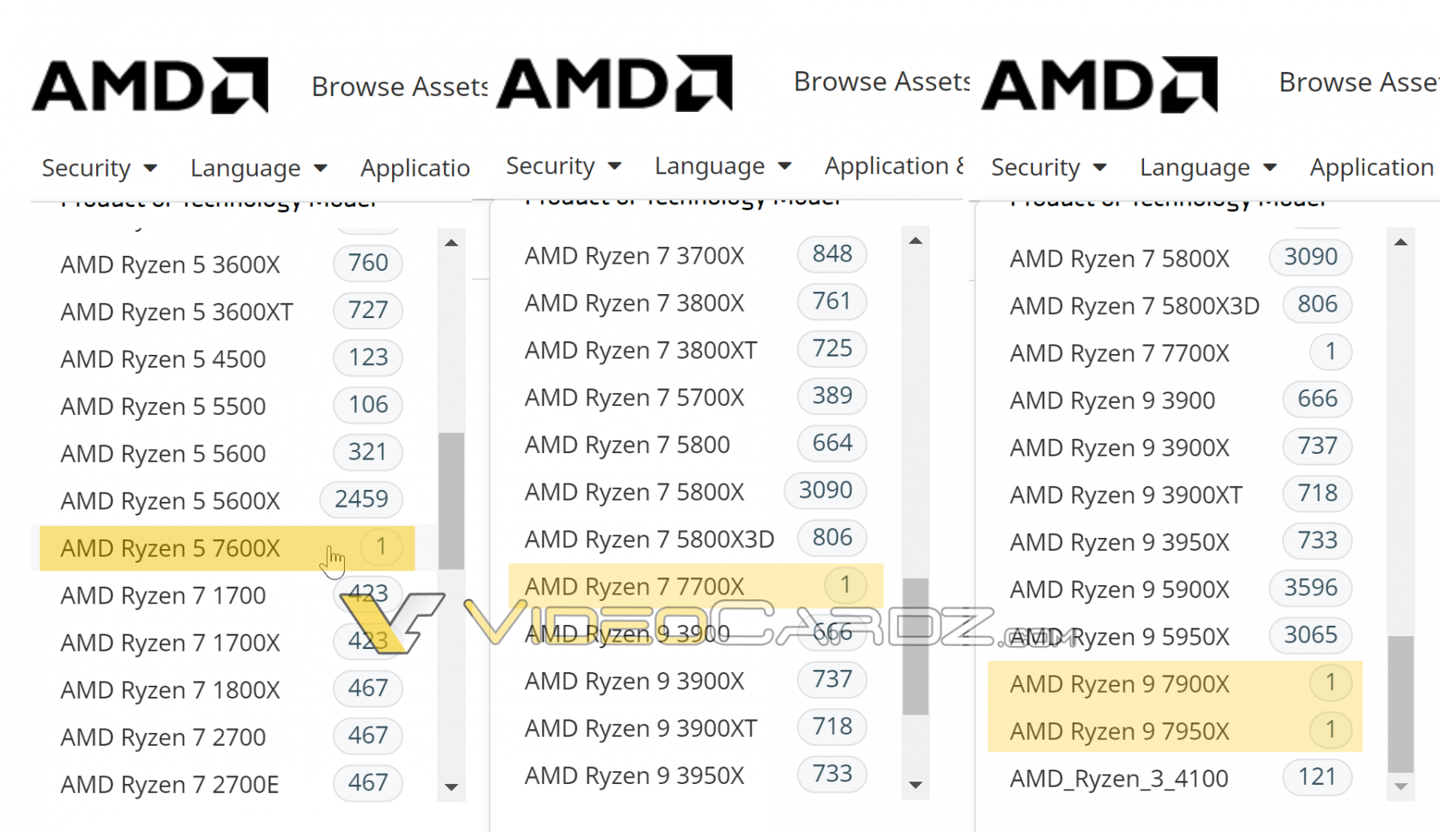 AMD 官网确认 R9 7950X 等多款新一代处理器命名