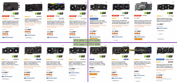 NVIDIA RTX 3080/3090系列官方大降价!一刀砍掉25%