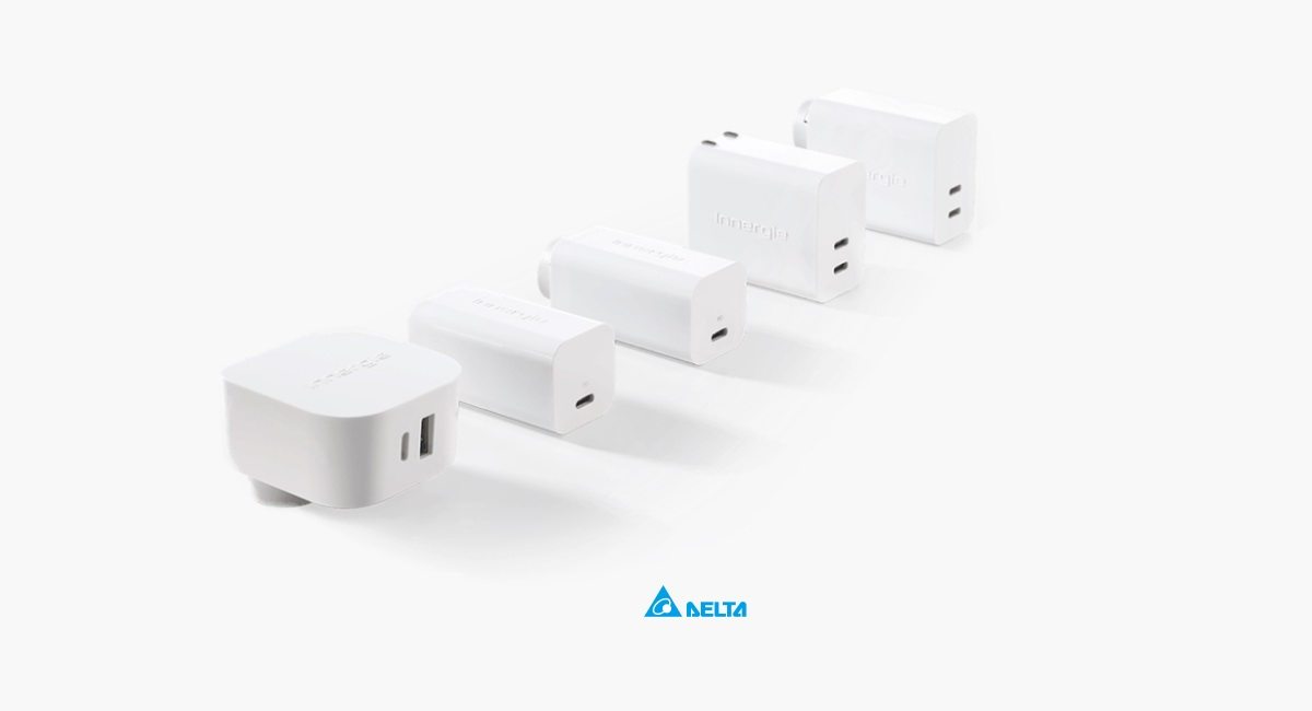 双口快充市场迎来大佬,台达innergie 63W双USB-C充电器开售-充电头网