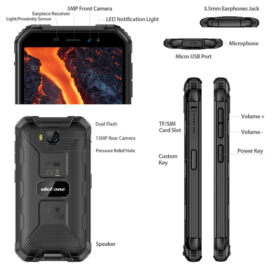Ulefone Armor X6 Pro 手机发布:支持 IP69K 防尘防水,售价约 800 元