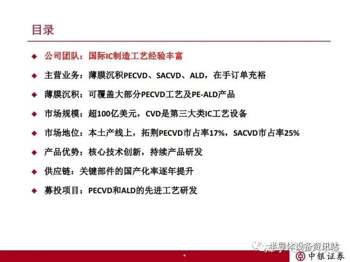 学习拓荆科技：国内PECVD龙头