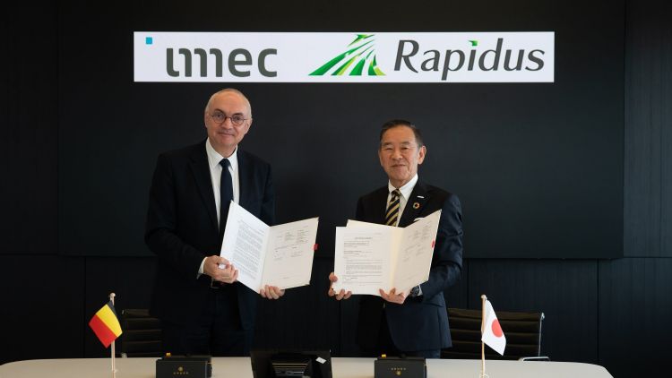 Rapidus加入Imec核心合作伙伴计划。左为Imec总裁兼CEOLuc Van den hove，右为Rapidus总裁兼CEO小池淳义。Imec