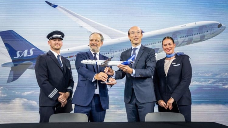 北欧航空花百亿美元买空客客机,法航荷航将成大股东