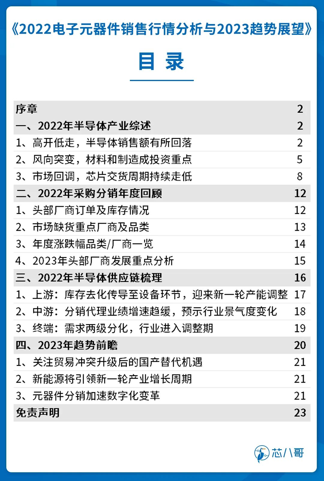 2022电子元器件销售行情分析与2023趋势展望