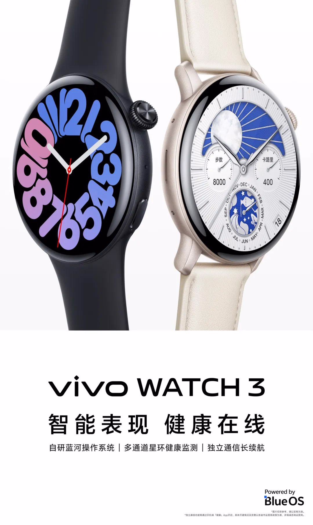 搭载紫光展锐W117穿戴芯，vivo WATCH 3全新上市