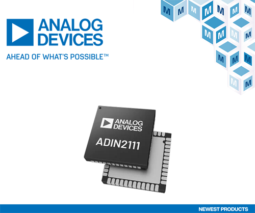 贸泽备货Analog Devices ADIN2111长距离以太网交换机助力工业自动化