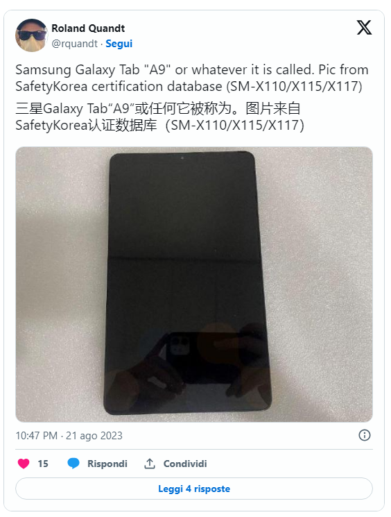 消息称三星 Galaxy Tab A9 平板采用联发科 Helio G99 芯片