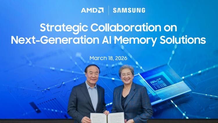 AMD与三星签署AI存储器合作备忘录