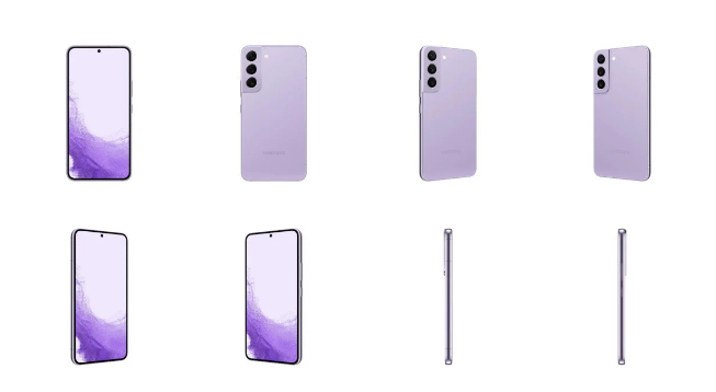三星 Galaxy S22 手机全新 Bora 紫色渲染图曝光,S22 +/S22 Ultra 也有份