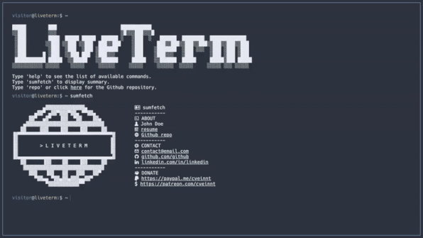 命令行风格网站模板-LiveTerm