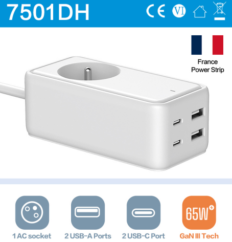 佳旅推出多口USB-C快充插线板-充电头网