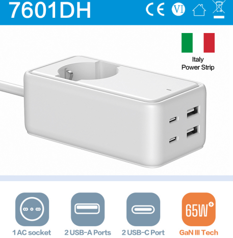 佳旅推出多口USB-C快充插线板-充电头网