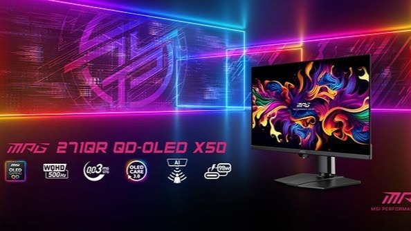 微星发布新款500Hz OLED显示器，新增AI监测功能