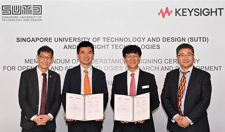 是德科技与新加坡科技设计大学就O-RAN和 6G 技术签署谅解备忘录