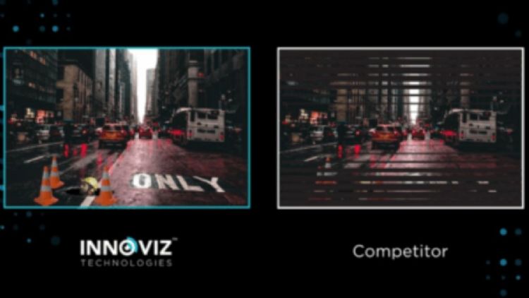 图为Innoviz展示的激光雷达影像比较。Innoviz 图为Innoviz展示的激光雷达影像比较。Innoviz