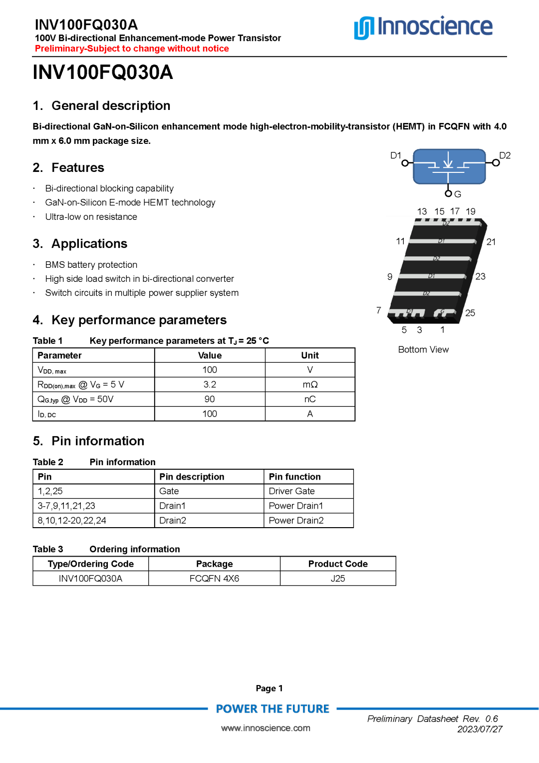 英诺赛科发布100V VGaN，支持48V BMS应用-充电头网