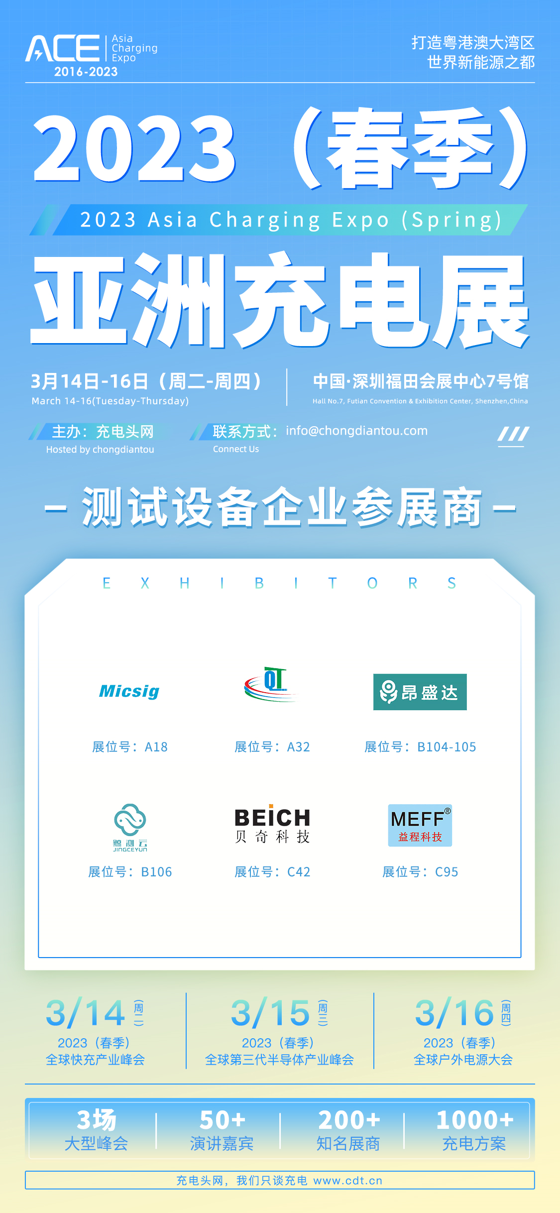 6家设备厂商参加2023（春季）亚洲充电展-充电头网