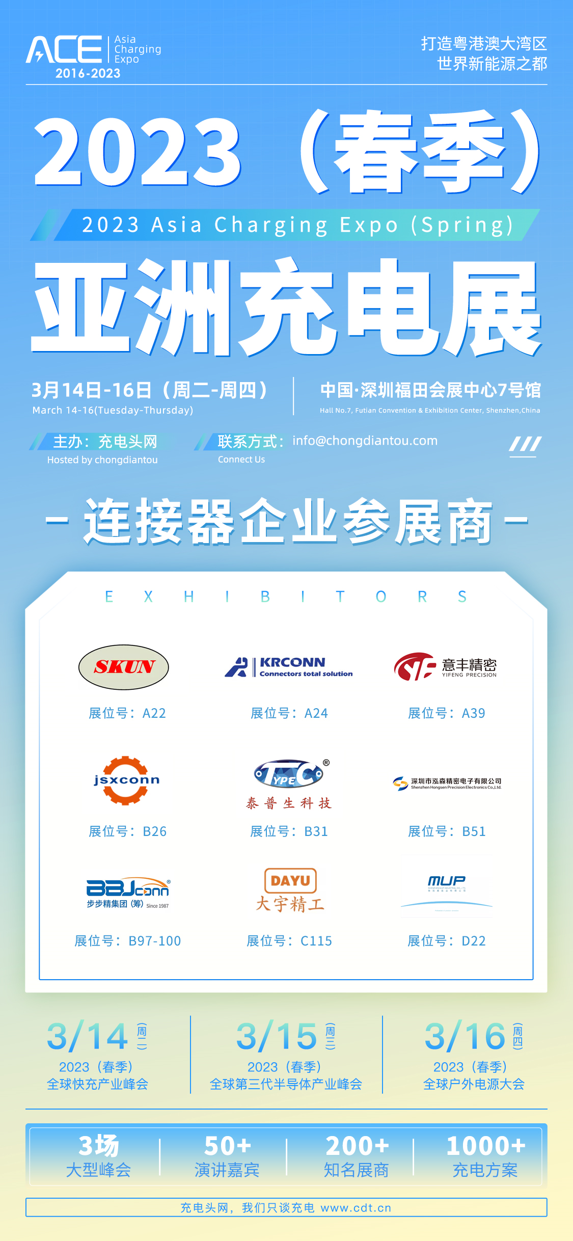 多家连接器企业出席2023(春季)亚洲充电展,发布新品-充电头网