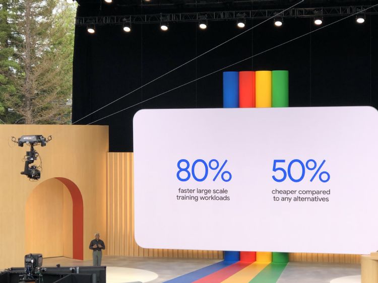 Google CloudCEOThomas Kuria于大会中宣布， Duet AI将可大幅提高工作效率。林佳楠摄