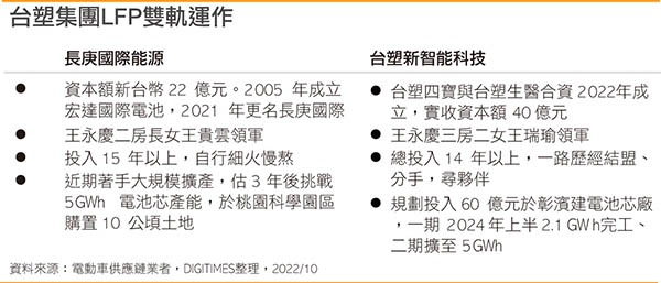 台塑集团LFP双轨运作
