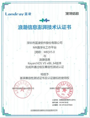 蓝凌软件与浪潮信息keyarchOS完成兼容性认证0