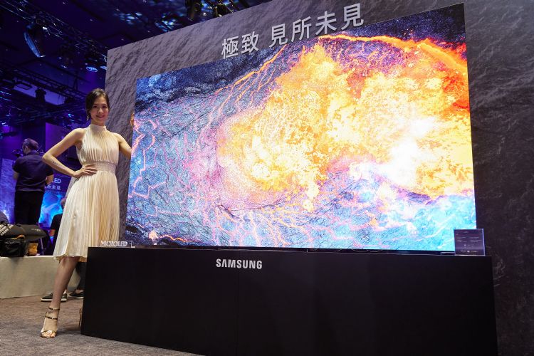 三星110寸Micro LED在台售价约新台币449万元，近期在国内推出89寸Micro LED也传出销售捷报。李建梁摄