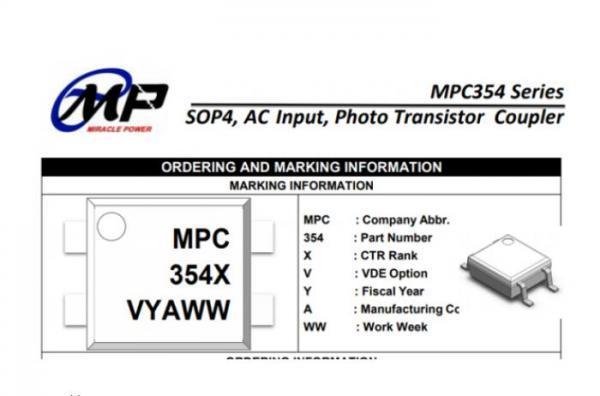 台湾美禄丨光电耦合器MPC354的参数大全