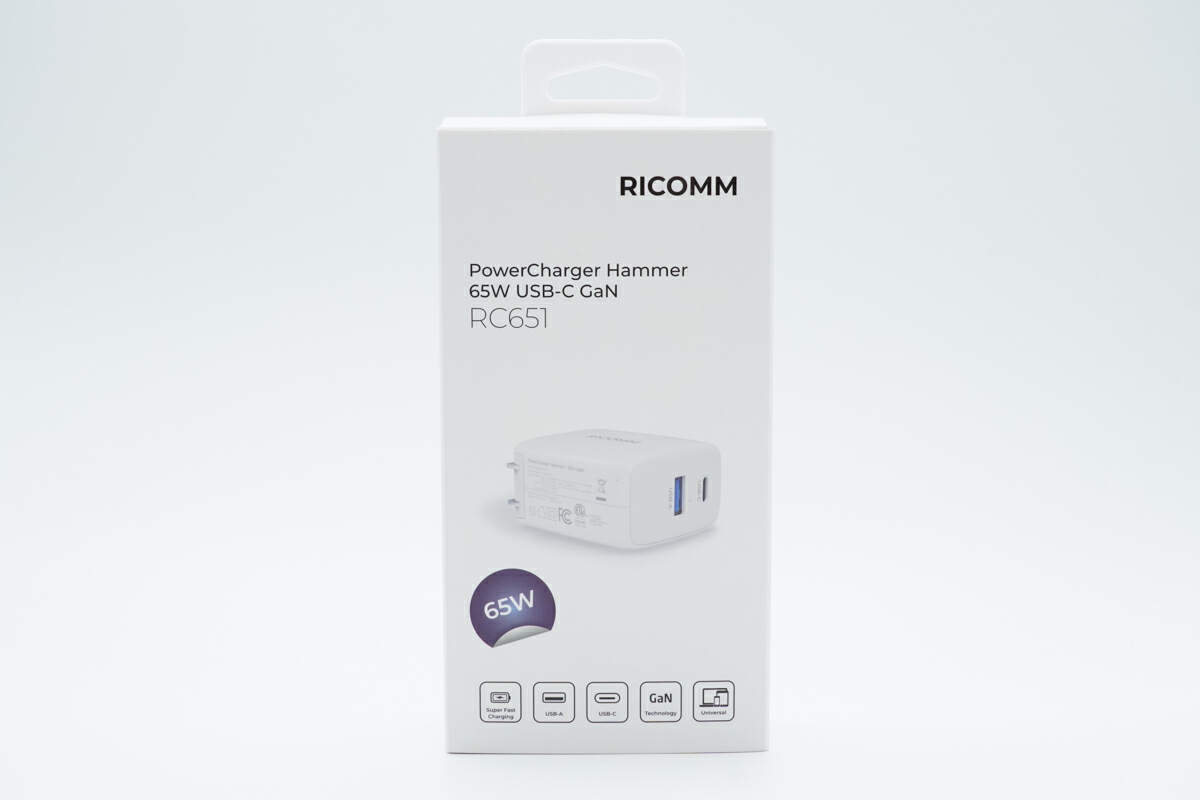 1C1A 双端口，65W大功率输出，RICOMM 65W充电器