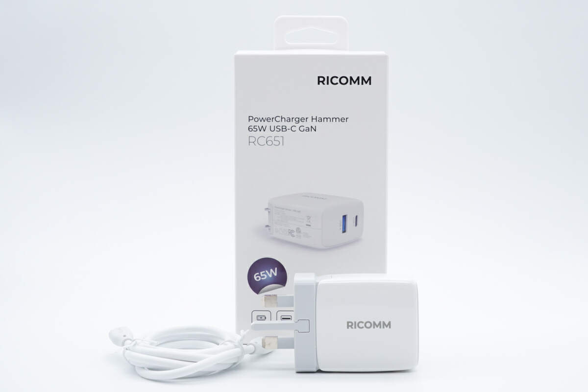 1C1A 双端口，65W大功率输出，RICOMM 65W充电器-充电头网