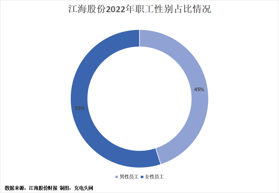 江海股份2022年人力数据分析-充电头网