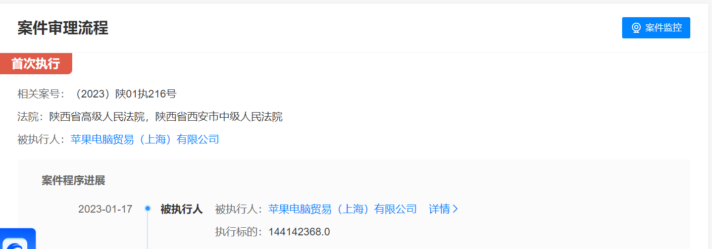 史上首次！苹果被强制执行1.44亿元