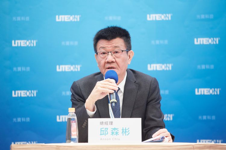 光宝总经理邱森彬看好AI电源出货下半年倍数成长，未来在服务器电源市占也会逐步增。李建梁摄