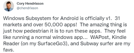 Win11安卓子系统正式推出！