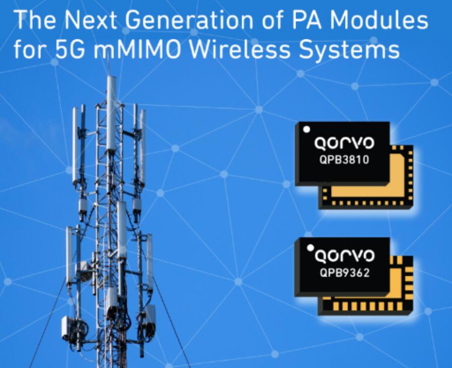 Qorvo® 为 5G mMIMO 无线系统带来下一代 PA 模块
