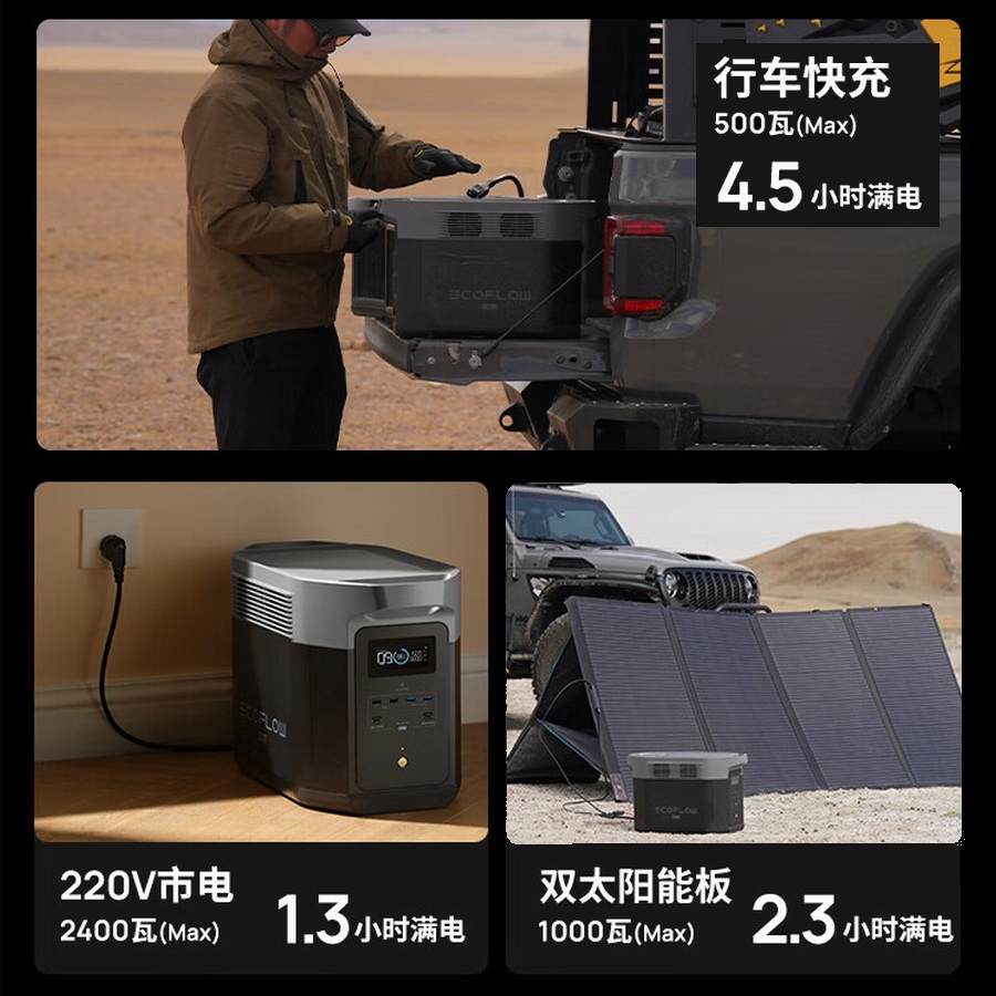 6度电储能！EcoFlow推出德DELTA 2 Max加电包套装-充电头网