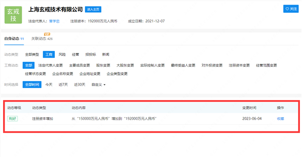 小米自研芯片公司“玄戒”增资至19.2亿元