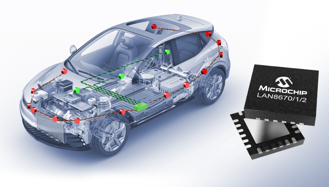 Microchip推出首批车规级10BASE-T1S以太网器件