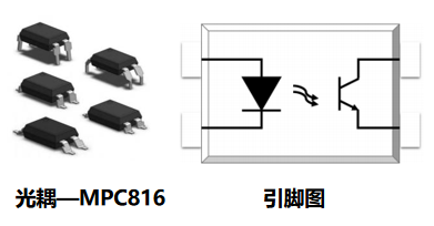  MPC816光耦合器 直流输入、光电晶体管输出
