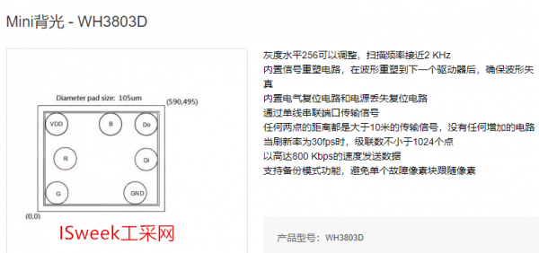 三通道恒流256级灰度LED驱动lC-WH3803D