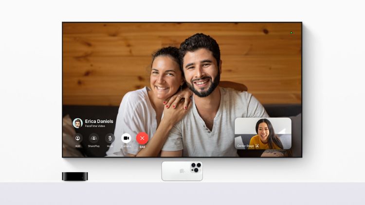 tvOS 17更新让使用者可以透过Apple TV进行FaceTime通话。苹果