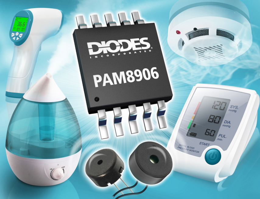 Diodes 公司推出的自激式压电鸣叫器(Piezo Sounder)驱动器可延长运行时间