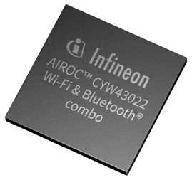 英飞凌推出 AIROC™ CYW43022 Wi-Fi 5 和 蓝牙® 二合一产品