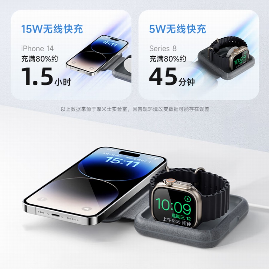 MOMAX推出便携二合一无线充，MFM+MFW双原厂认证模块-充电头网