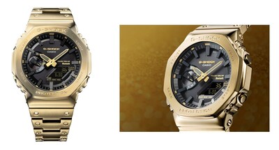 卡西欧发布黄金色全金属G-SHOCK系列防震手表新品0