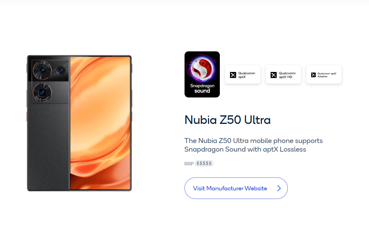 Nubia Z50 Ultra支持Snapdragon Sound骁龙畅听 影像视听全面手