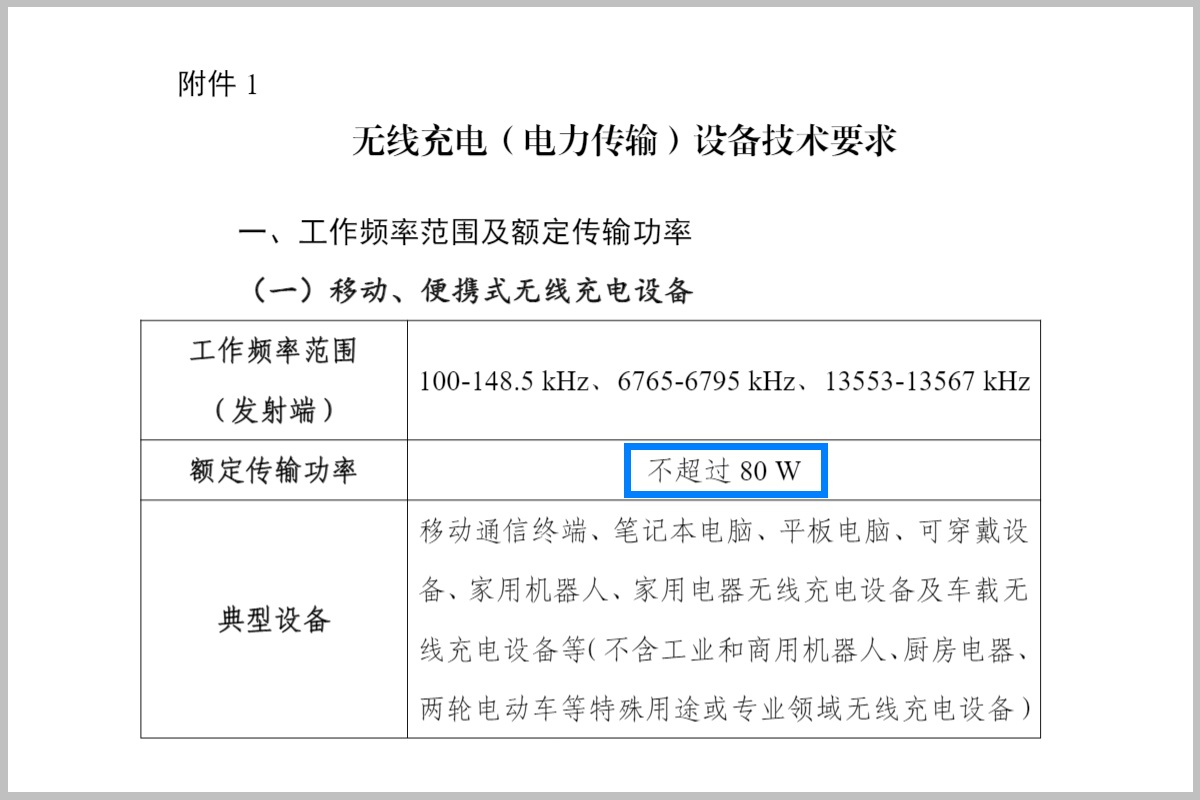 工信部发文，手机无线充电功率上限放宽至80W-充电头网